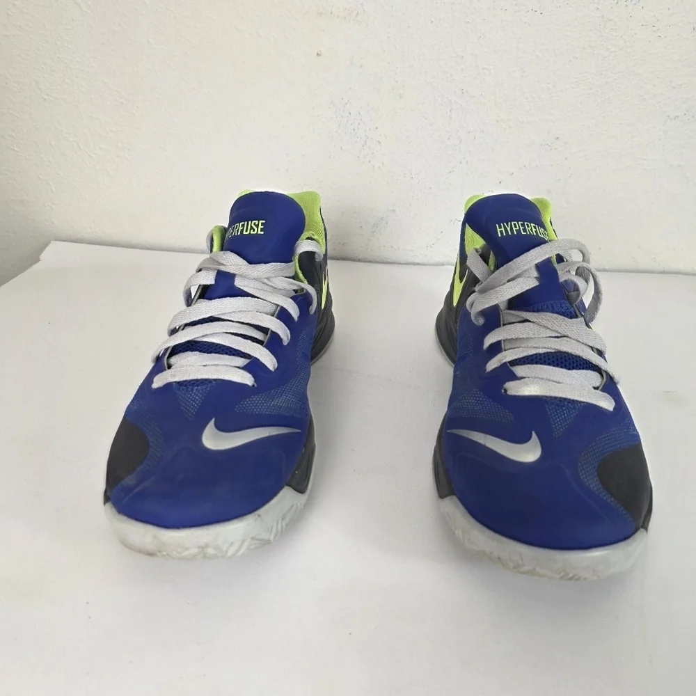 VTG Nike Zoom Hyperfuse Low Men's 9 Blue Volt Basketball Shoes 555034-402